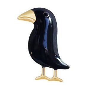 Cool Black Bird Brooch